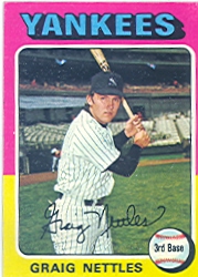 1975 Topps Mini Baseball Cards      160     Graig Nettles